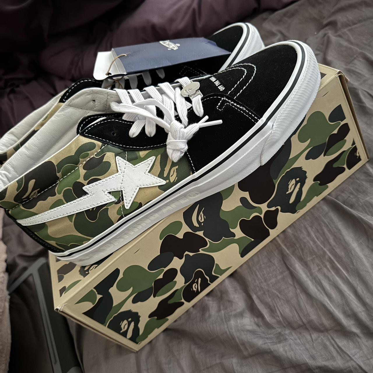 Vans x Bape sk8 mid UK 12. Never been worn selling. Depop