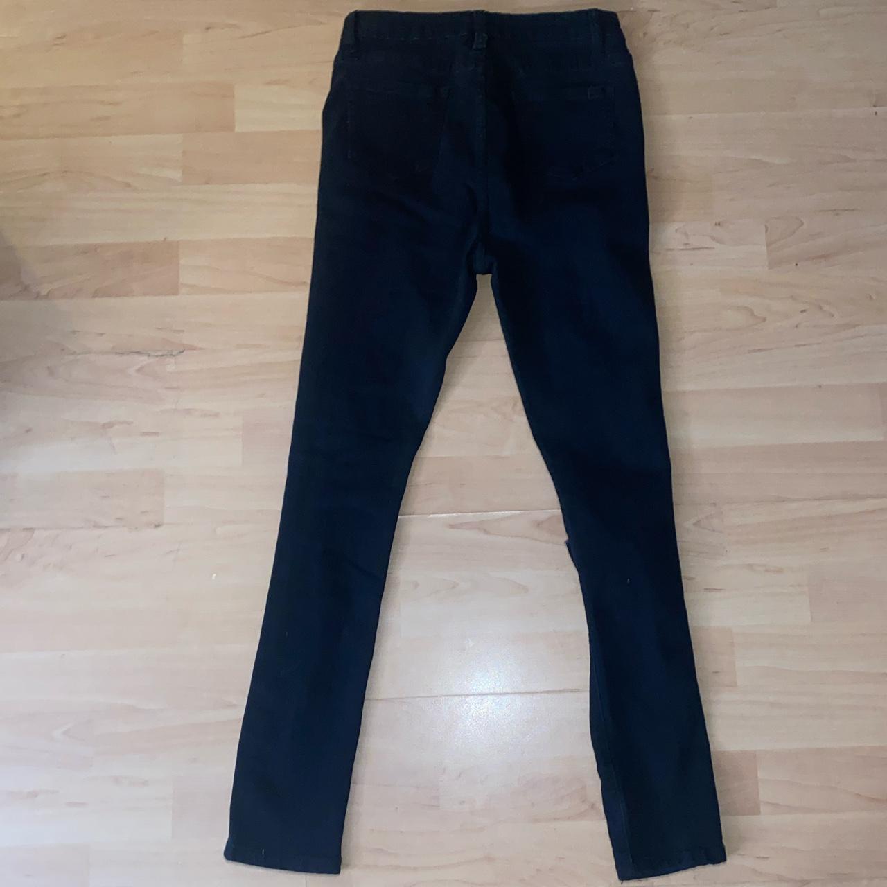 Ripped black skinny jeans high rise size depop