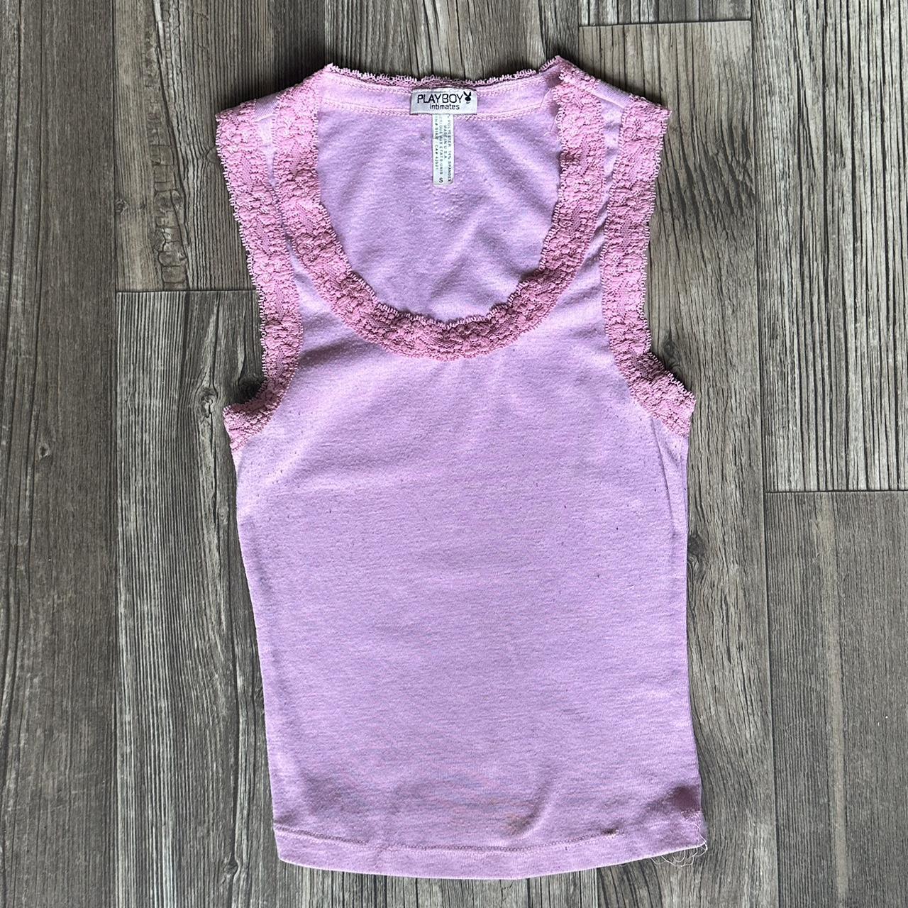 Authentic Playboy baby pink tank top with bedazzled... Depop