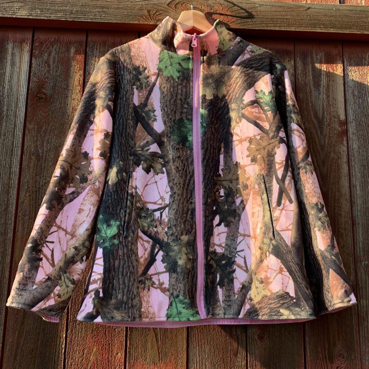 Pink camo hotsell fleece jacket