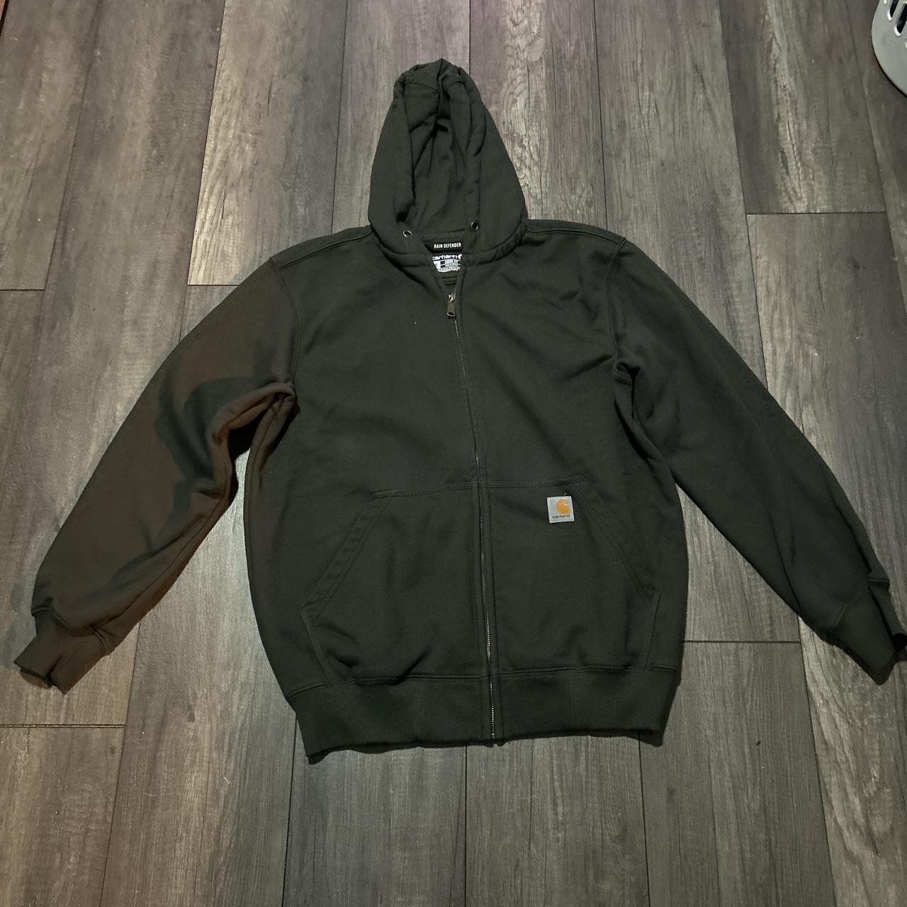 Carhartt Men's Khaki Hoodie Depop