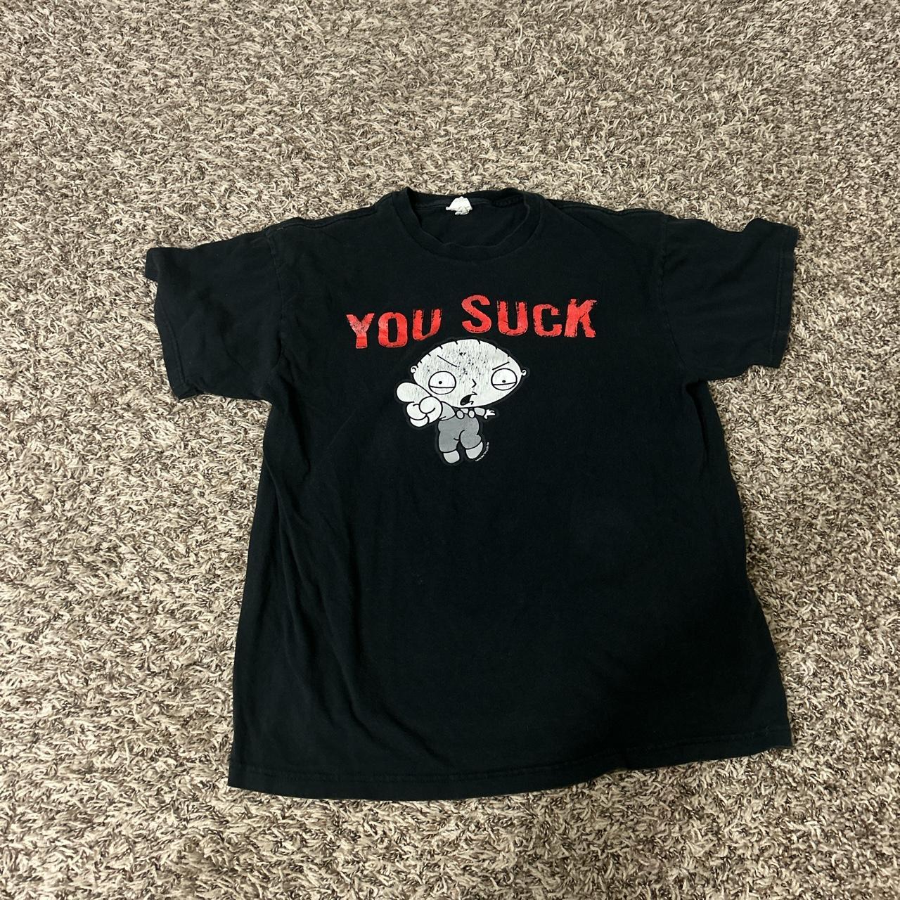 “YOU SUCK” Stewie Griffin Tee 2011 Family Guy Tee... - Depop