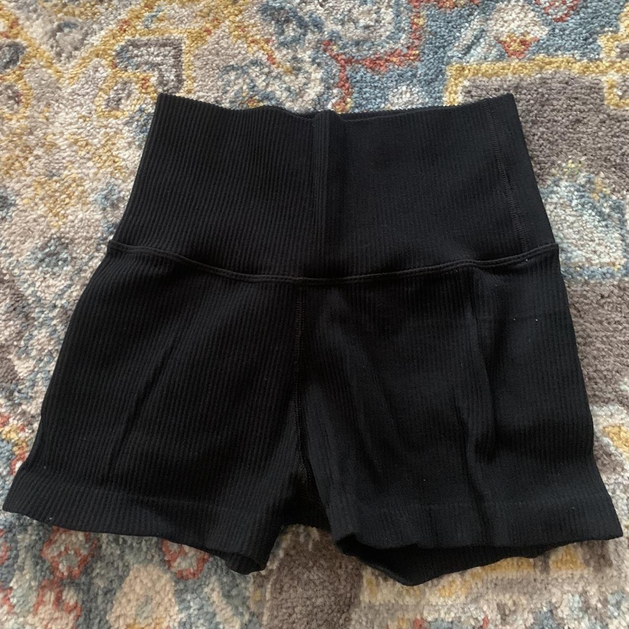 Aerie Women's Black Shorts | Depop