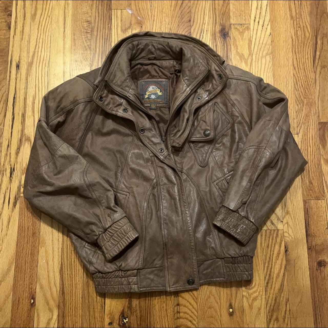 Vintage Adventure Bound Originals leather jacket... - Depop