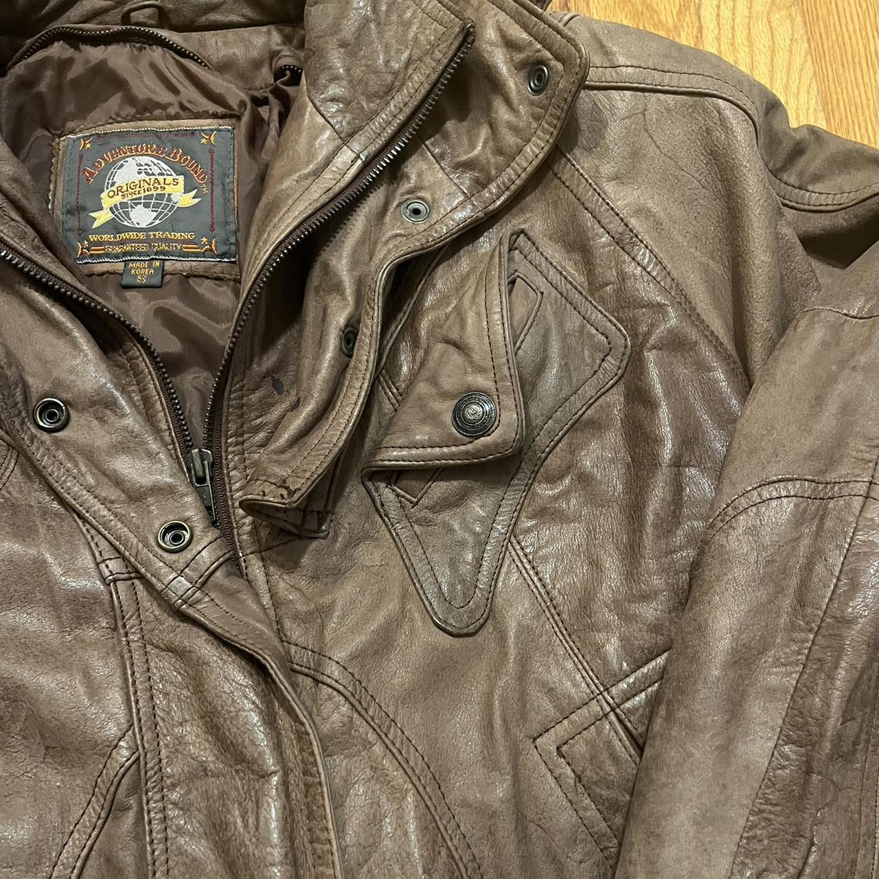 Vintage Adventure Bound Originals leather jacket... - Depop