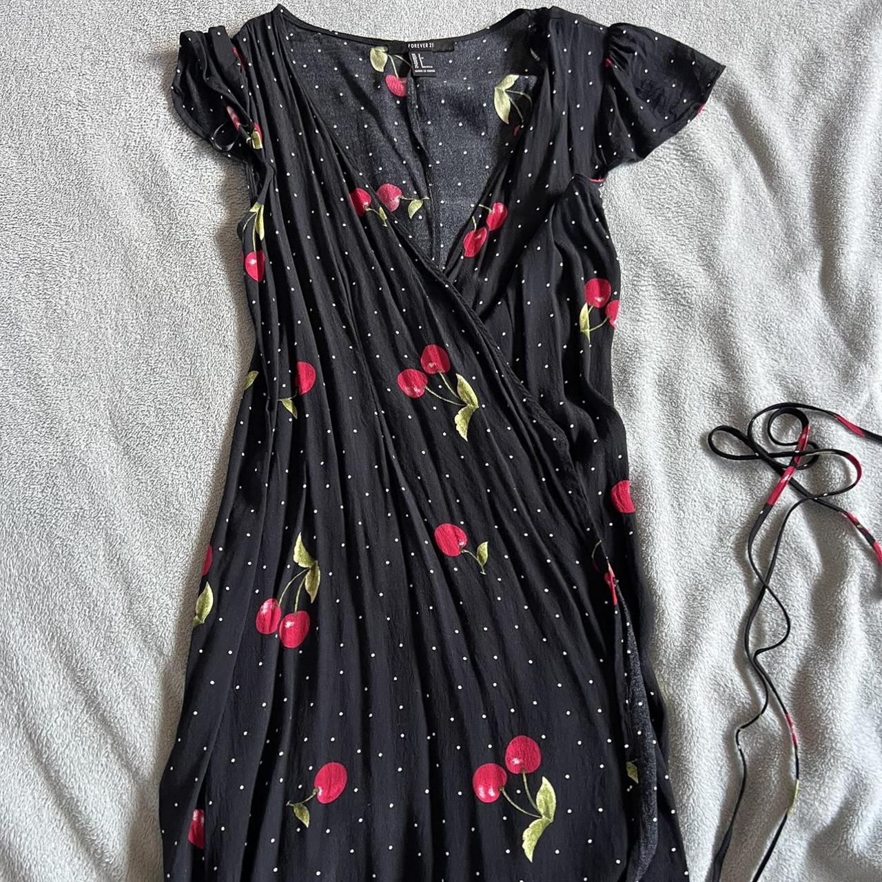 Forever 21 shop cherry wrap dress