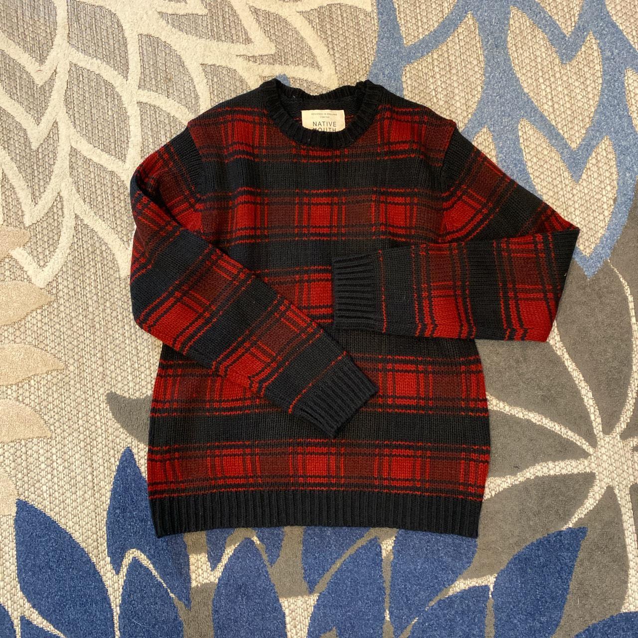 Native Youth Men's Red and Black Jumper