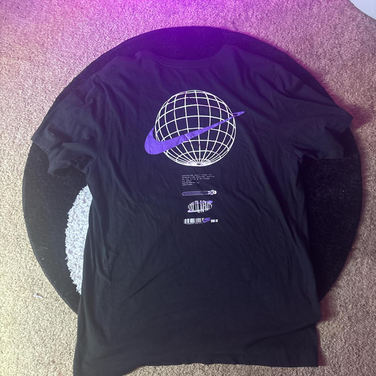 purple and black nike t shirt