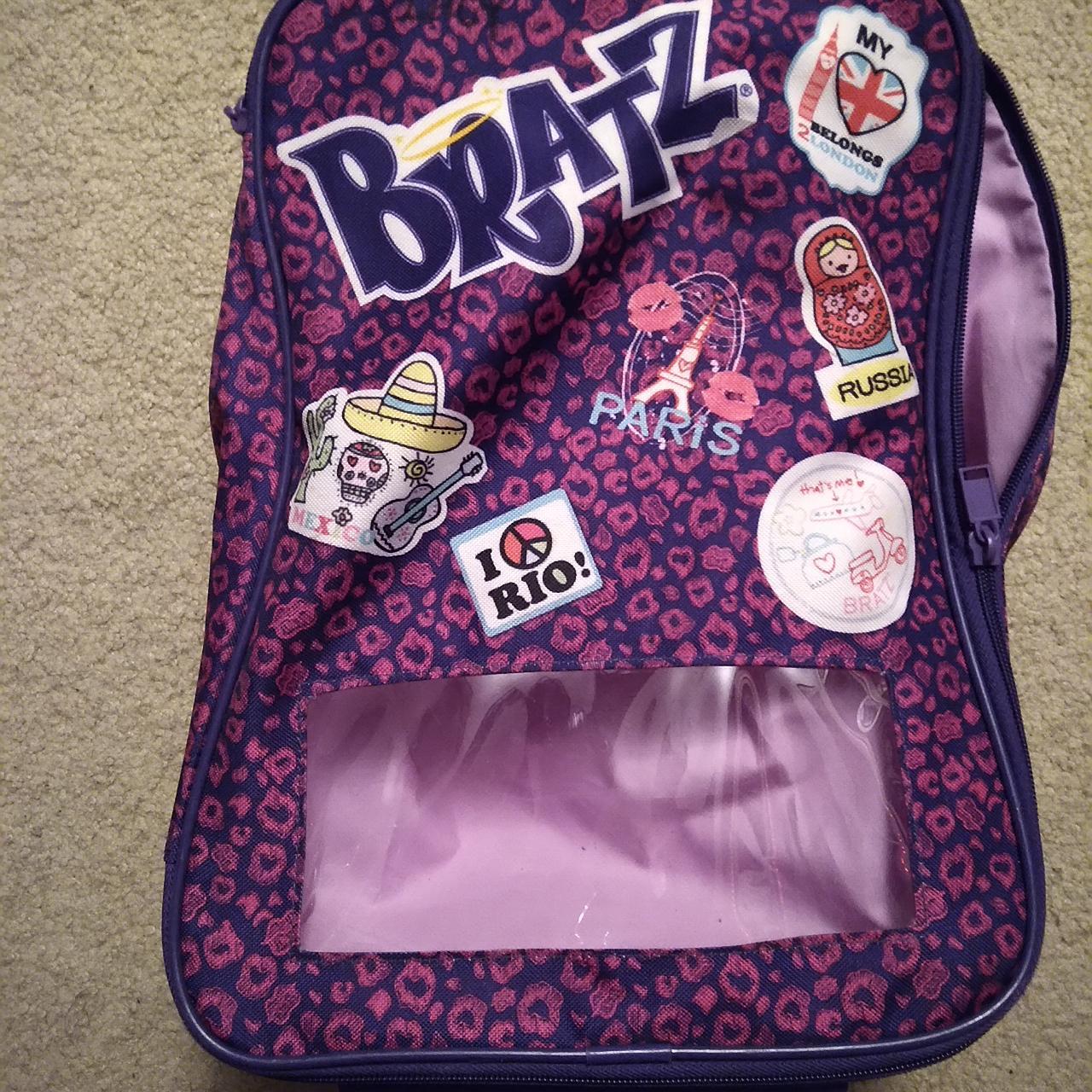 purple pink cheetah print bratz bag suitcase y2k - Depop