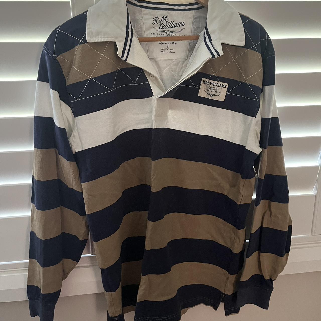 Vintage RM Williams classic rugby shirt jersey Bar... - Depop