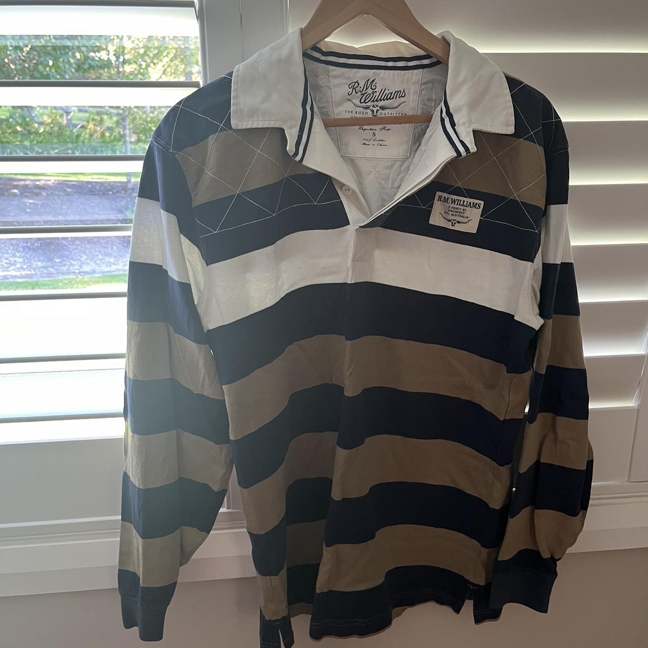 Vintage RM Williams classic rugby shirt jersey Bar... - Depop