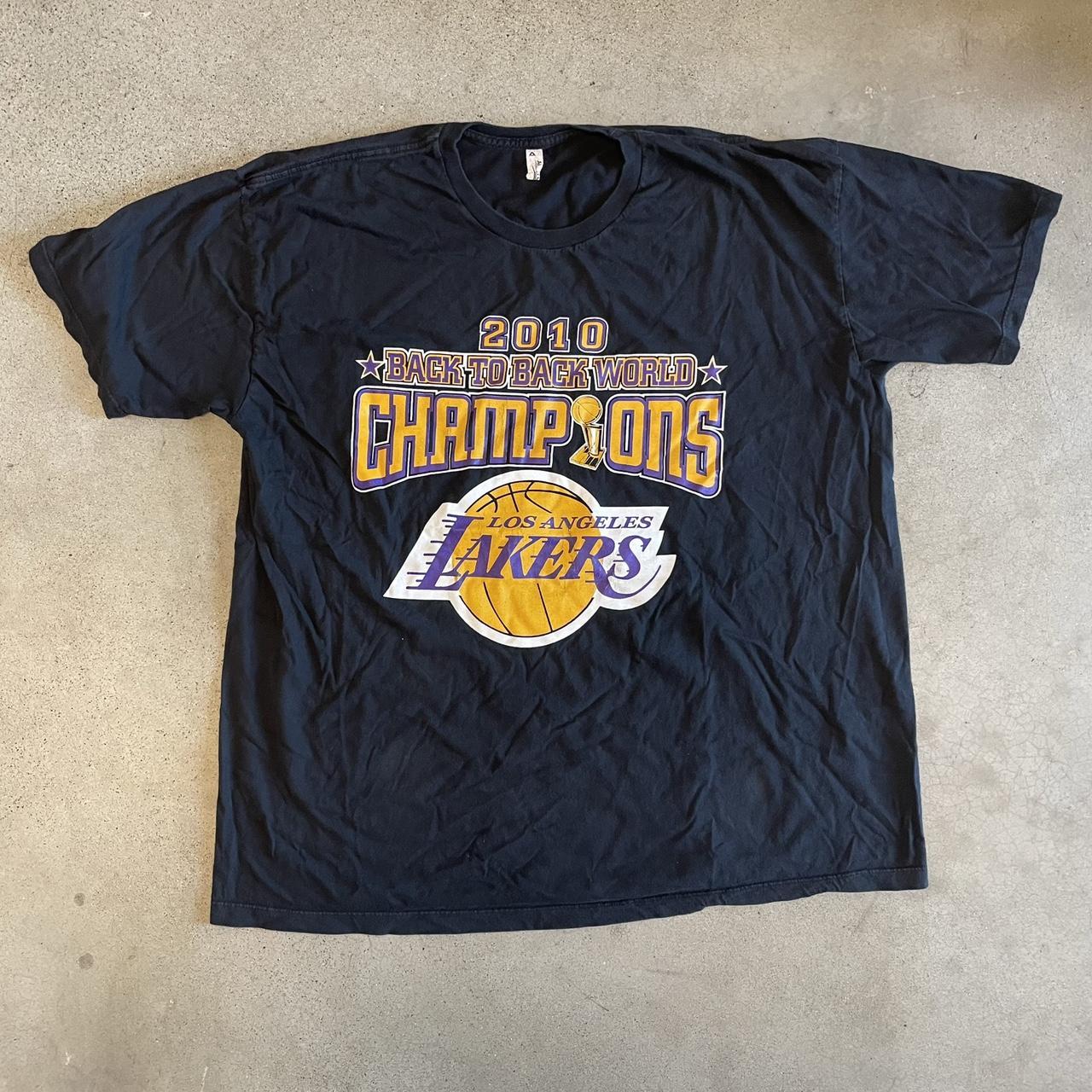 Vintage 2010 Los Angeles Lakers Back to Back World... - Depop