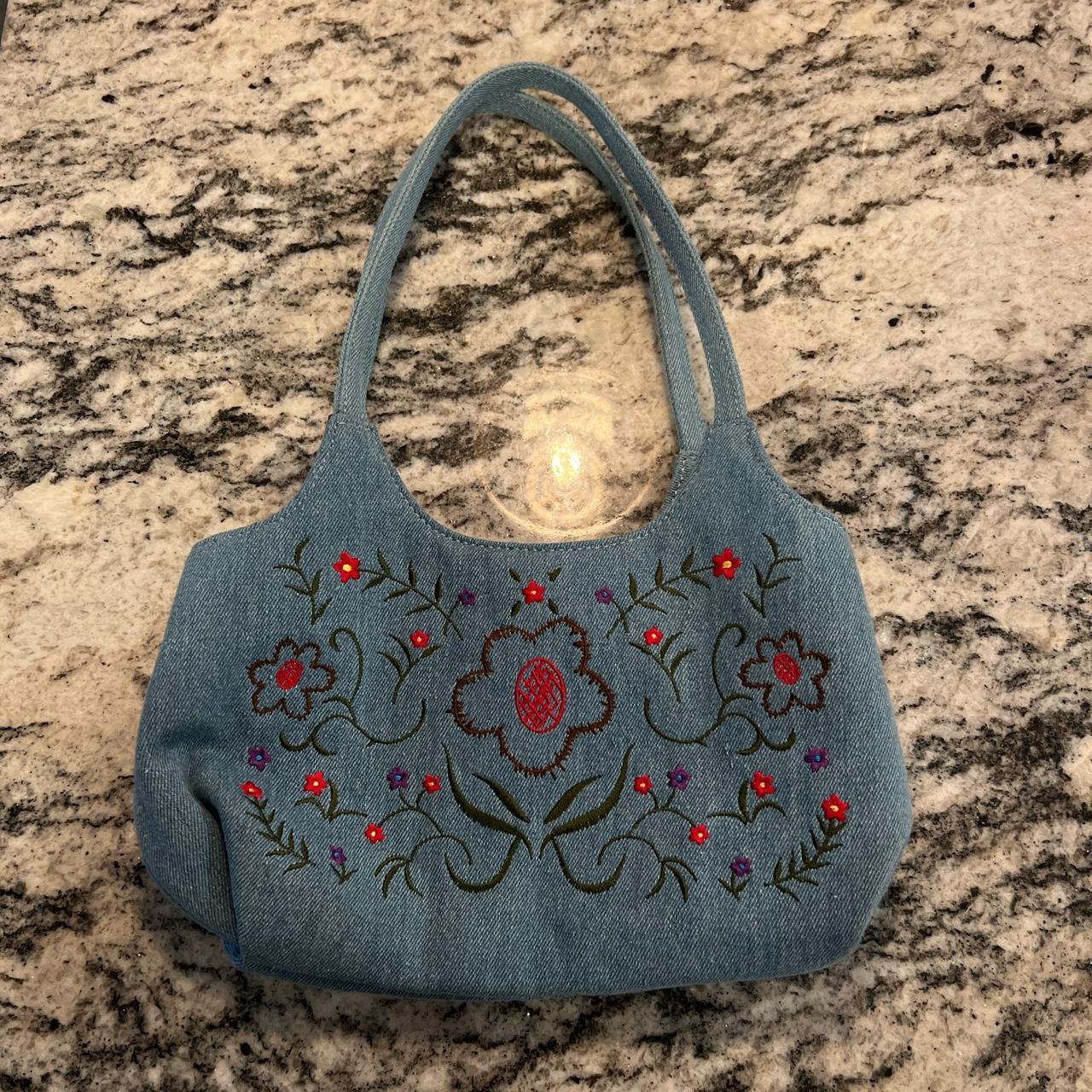 Butterfly and Flower Embroidered Bag - ApolloBox