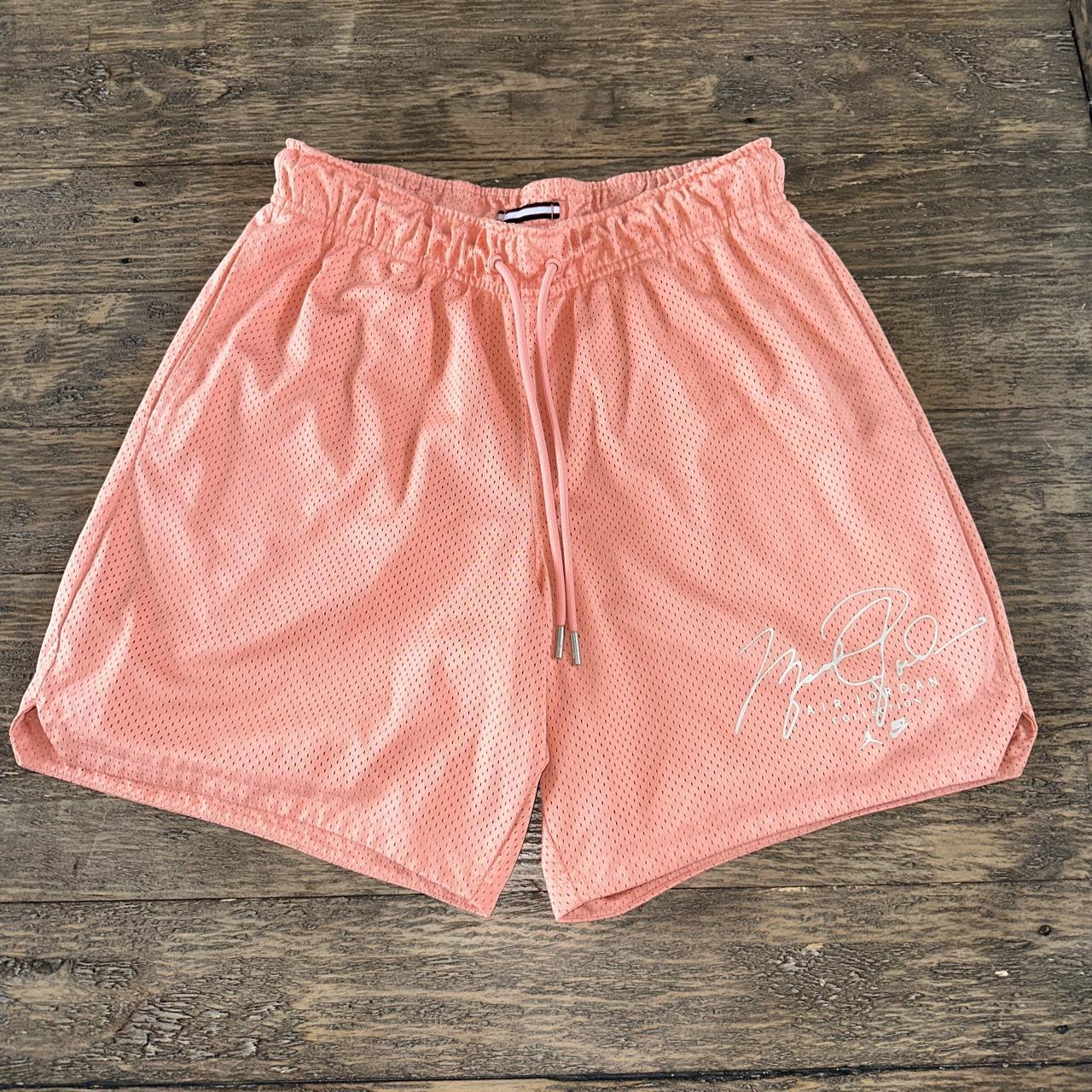 Jordan Men's Pink and Orange Shorts Depop
