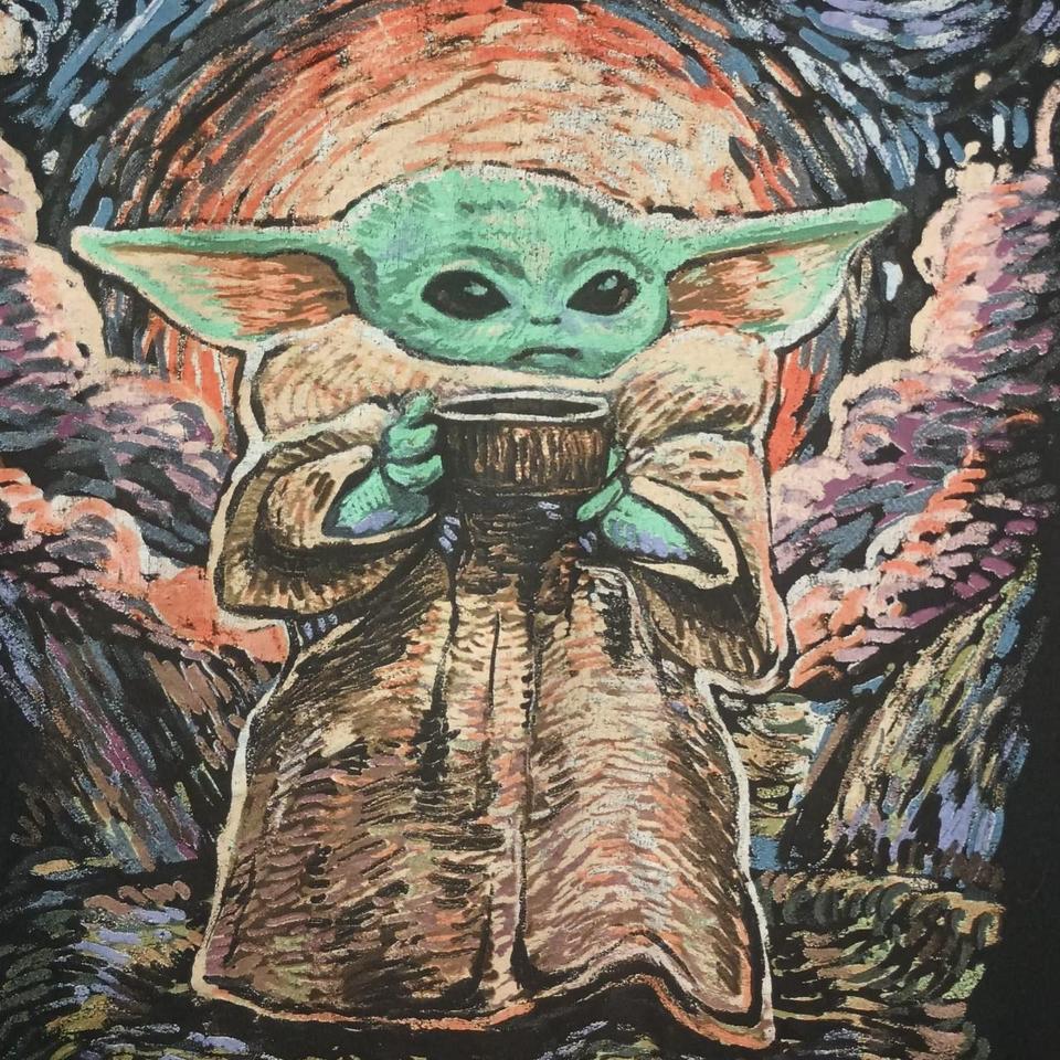 Baby yoda starry night 2024 shirt