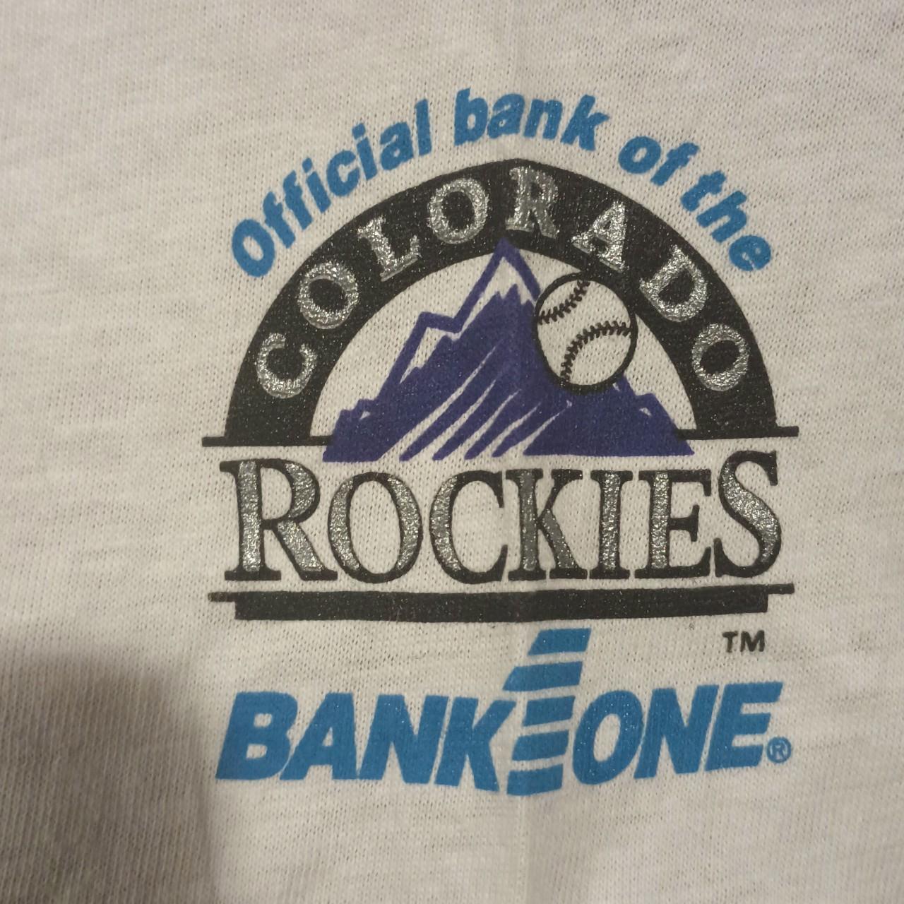 Vintage 90s Colorado Rockies Baseball Single Stitch - Depop