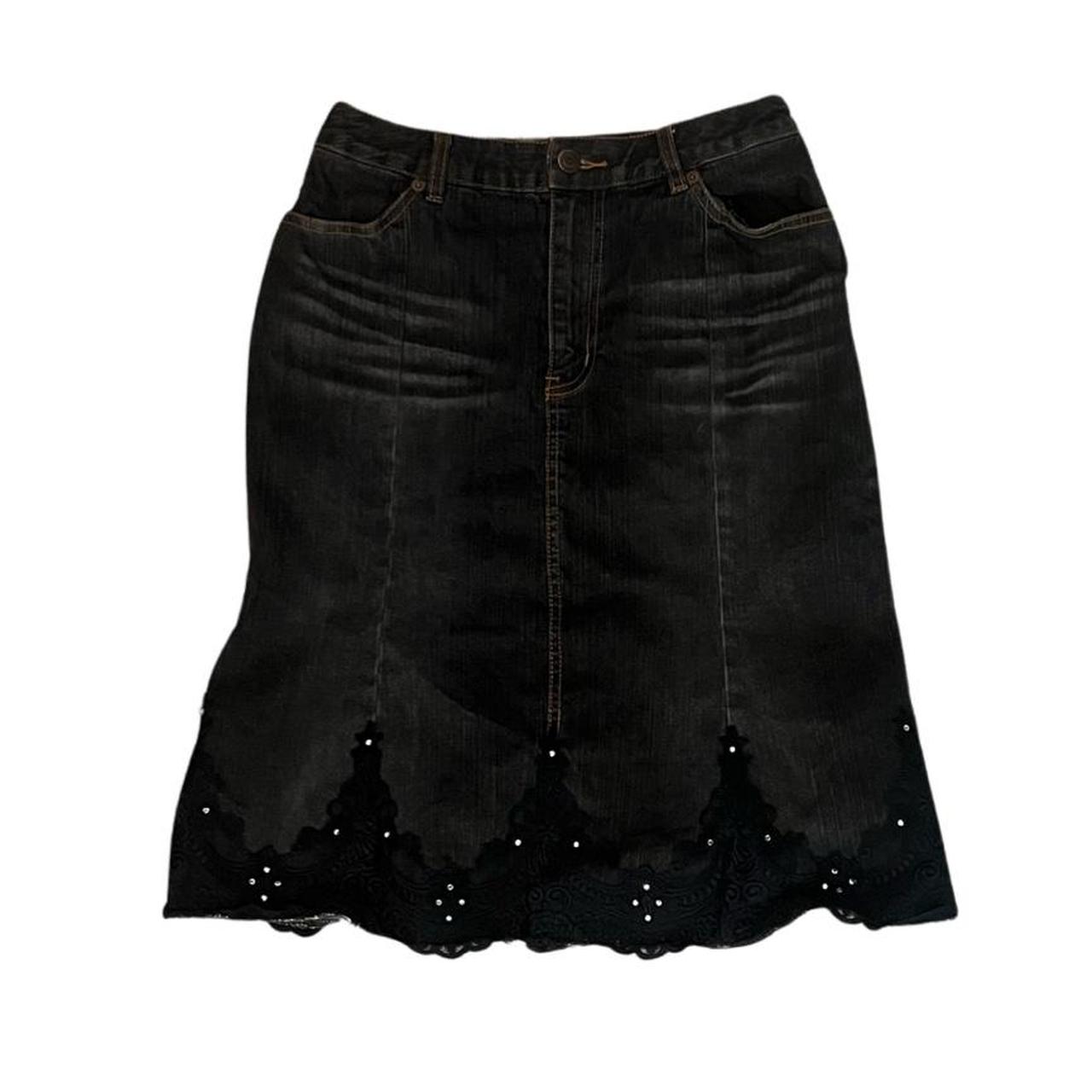 Anna Sui Women's Black Skirt | Depop