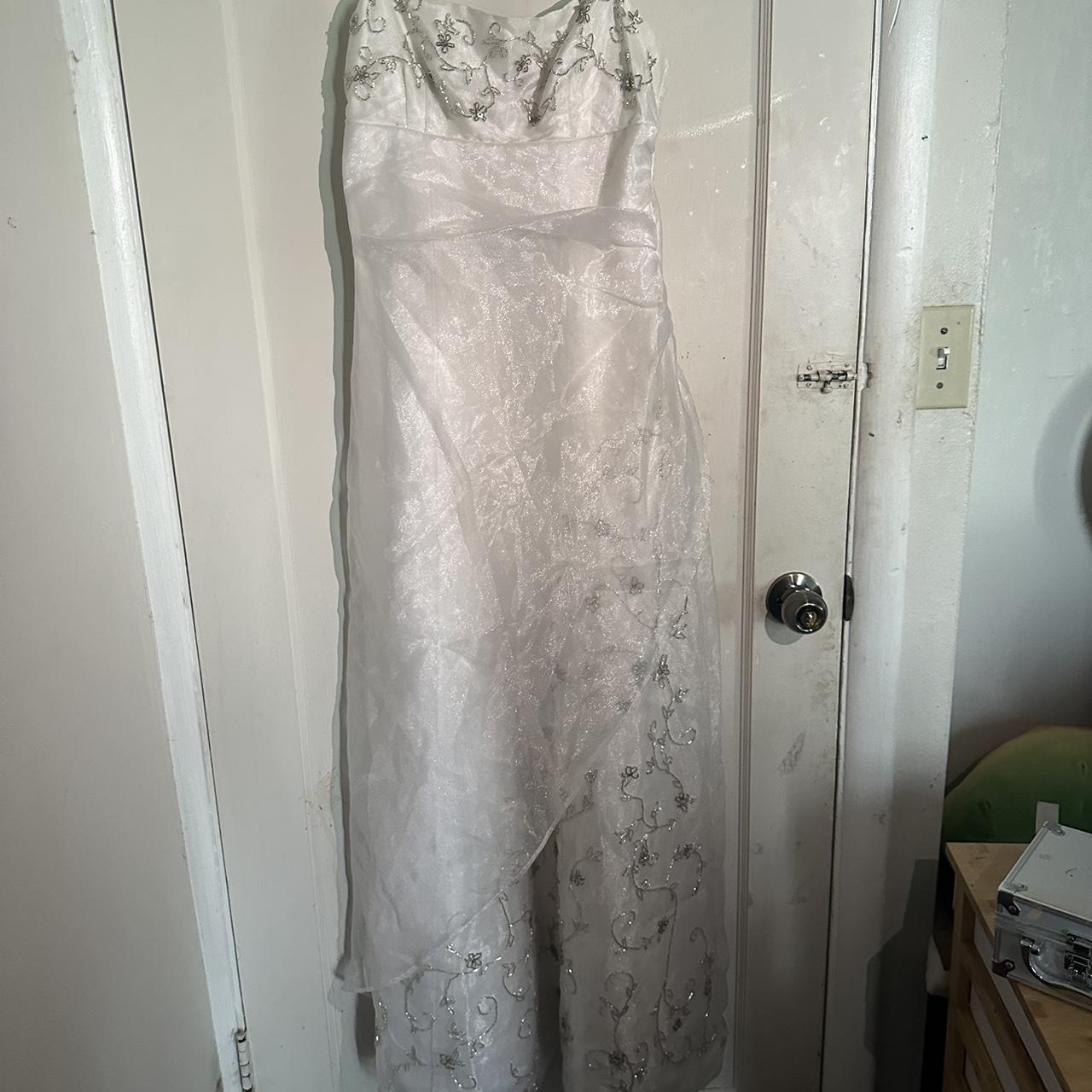 cute white prom dress,no flaws whatsoever, with... - Depop