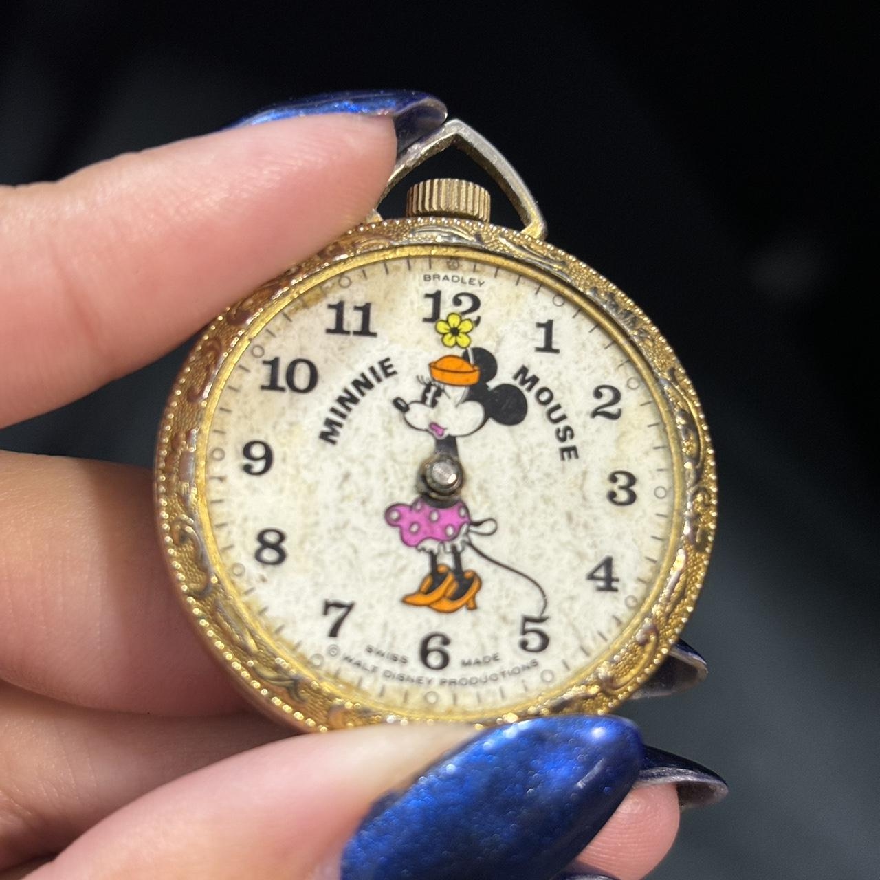 Vintage Minnie Mouse pocket watch Swiss made Walt