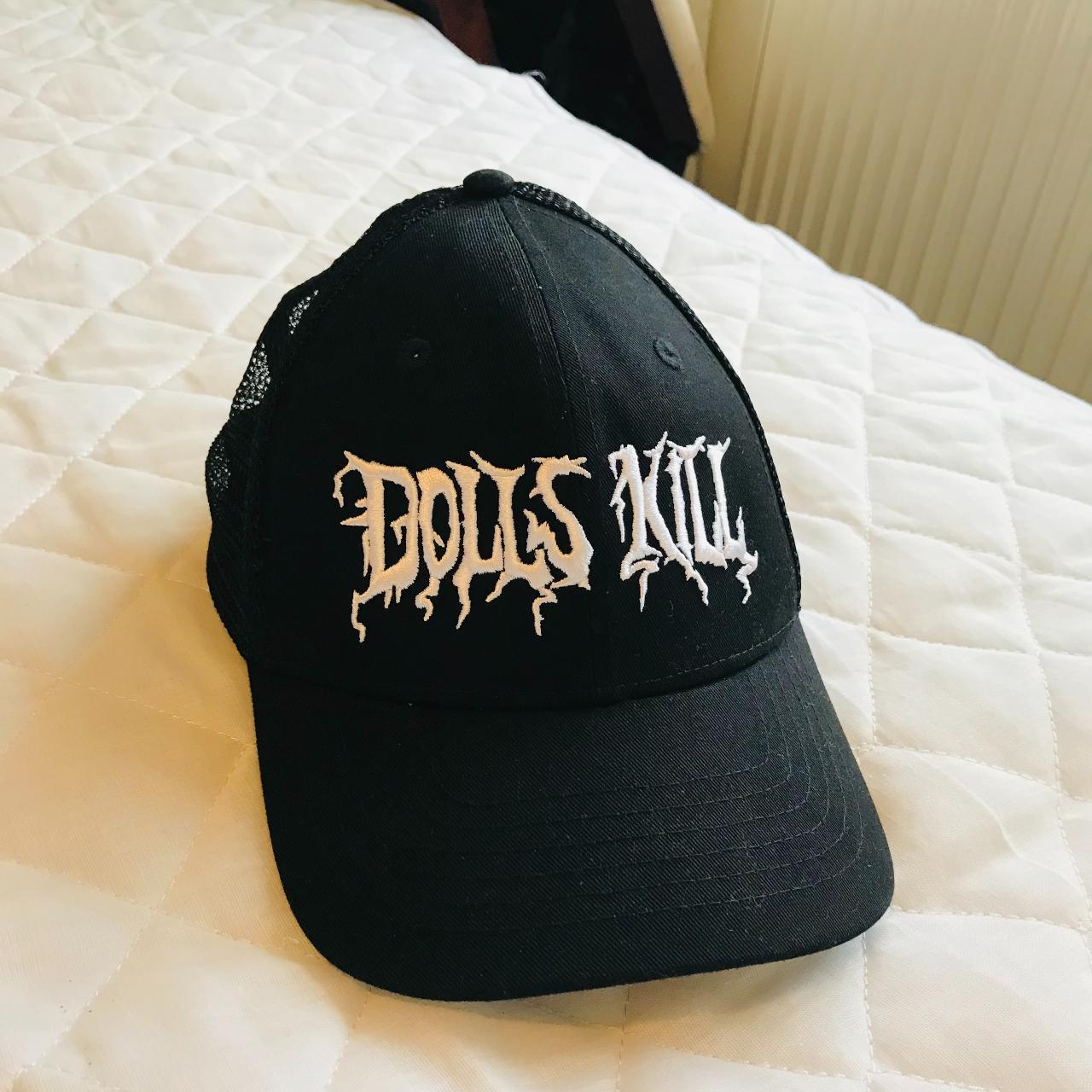 Dolls Kill Men's White and Black Hat Depop
