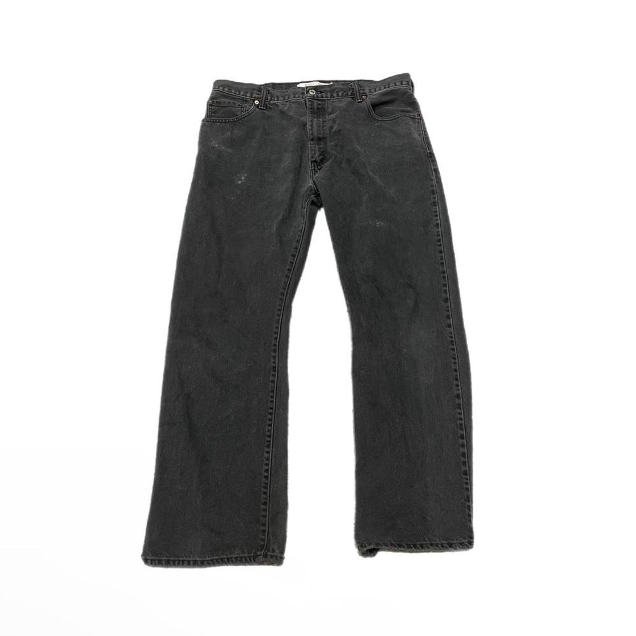 black baggy grunge levi jeans 40x34 - Depop
