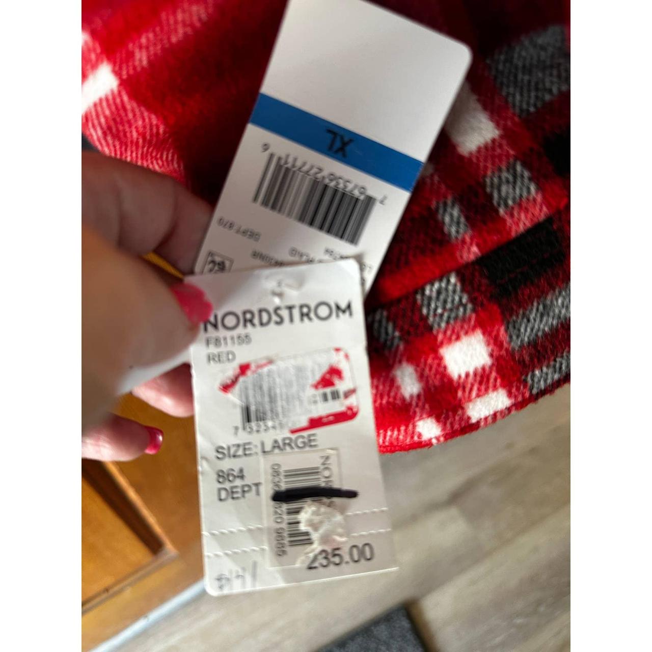 NWT Lucky Brand Red Plaid Flannel Jacket/Shacket - Depop