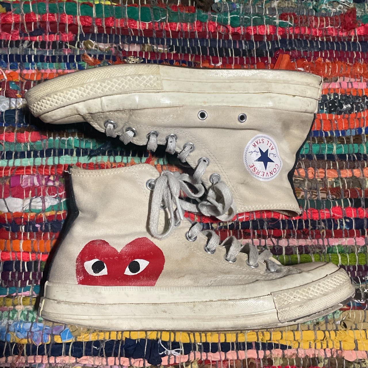 Beat up cheap cdg converse