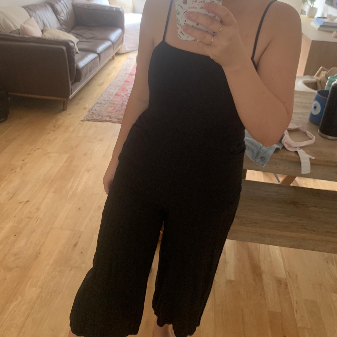 GLASSONS black linenlike jumpsuit Size 8 would... Depop