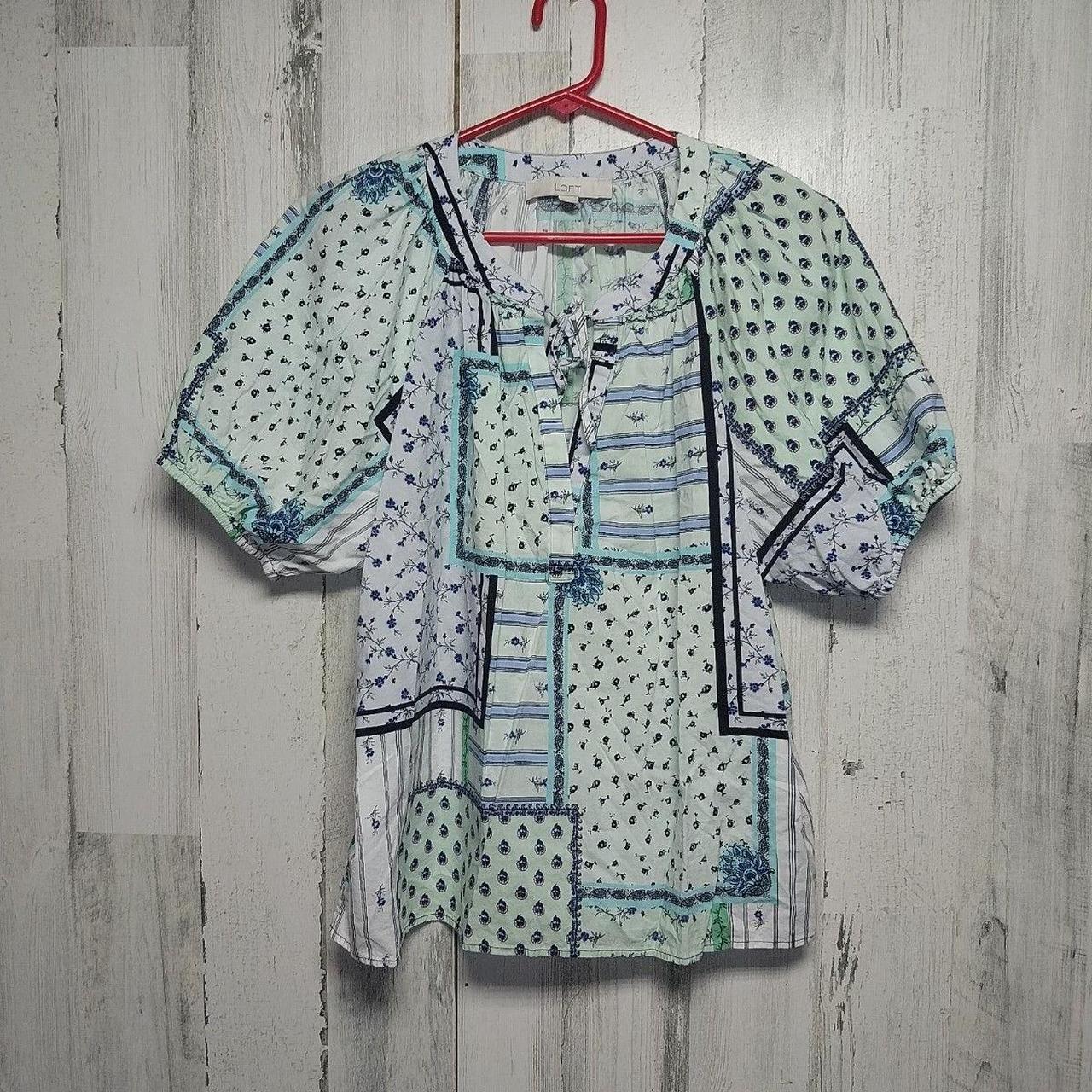 LOFT Women's Blouse - Multi - M – LOFT Patchwork … - image 1