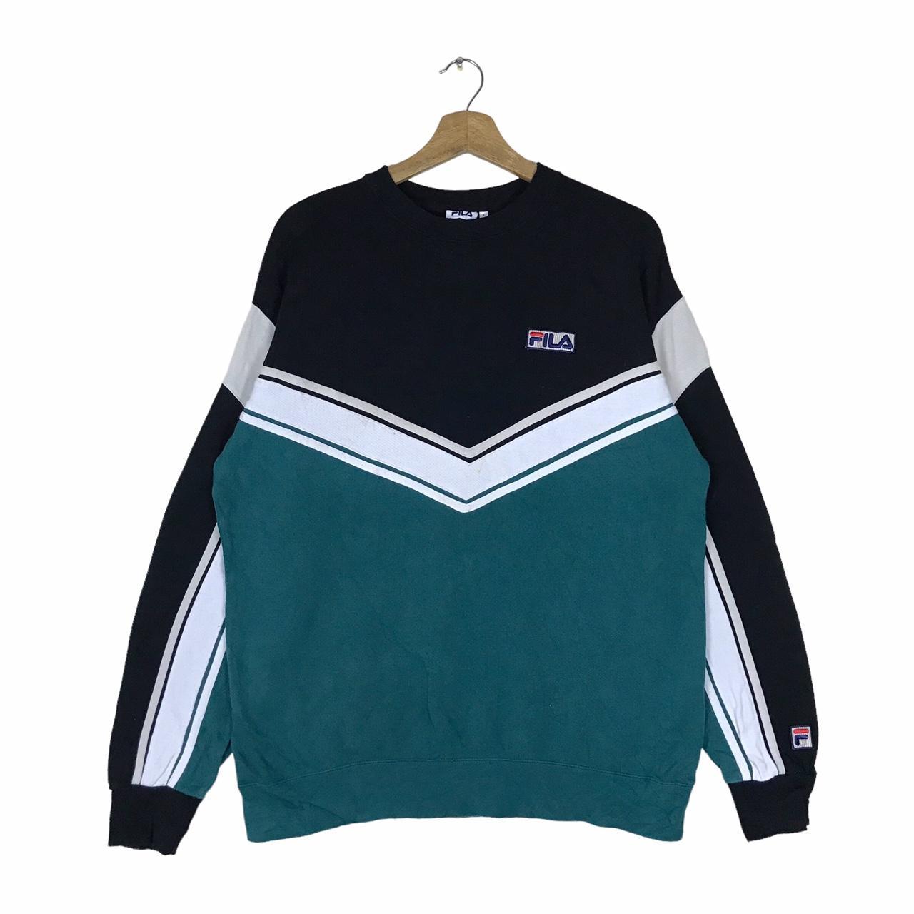 Vintage Fila Tri Tone Mini Logo Pullover