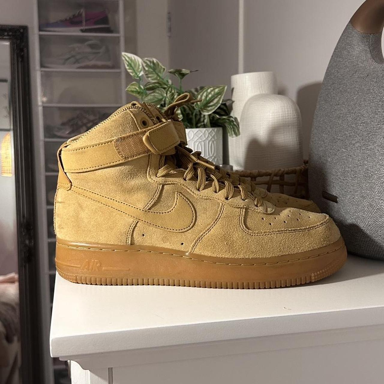 Nike Air Force Hi Prm Mustard Suede Nike Depop