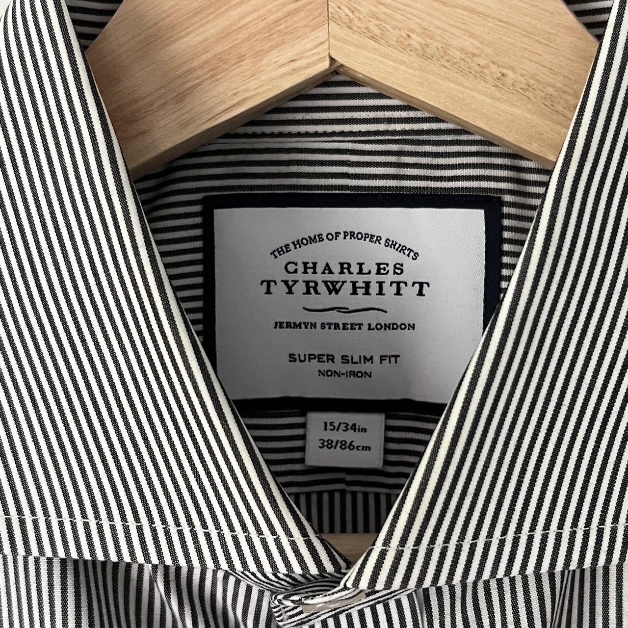 Charles Tyrwhitt Men's White and Grey Shirt