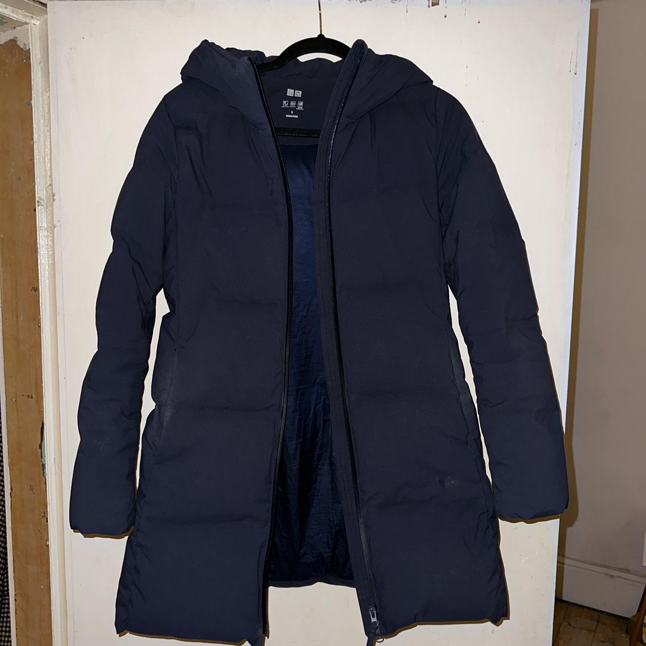 Uniqlo womens seamless down puffer/coat/jacket in... - Depop