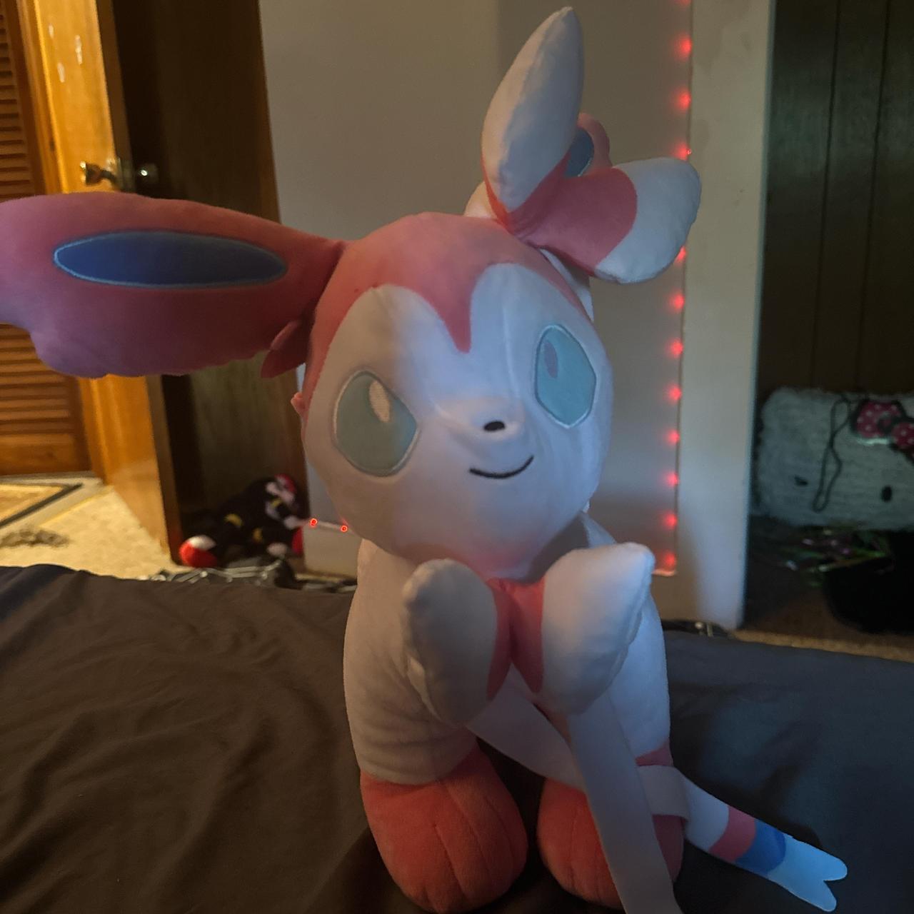 Adorable pink and white Sylveon plushie Depop