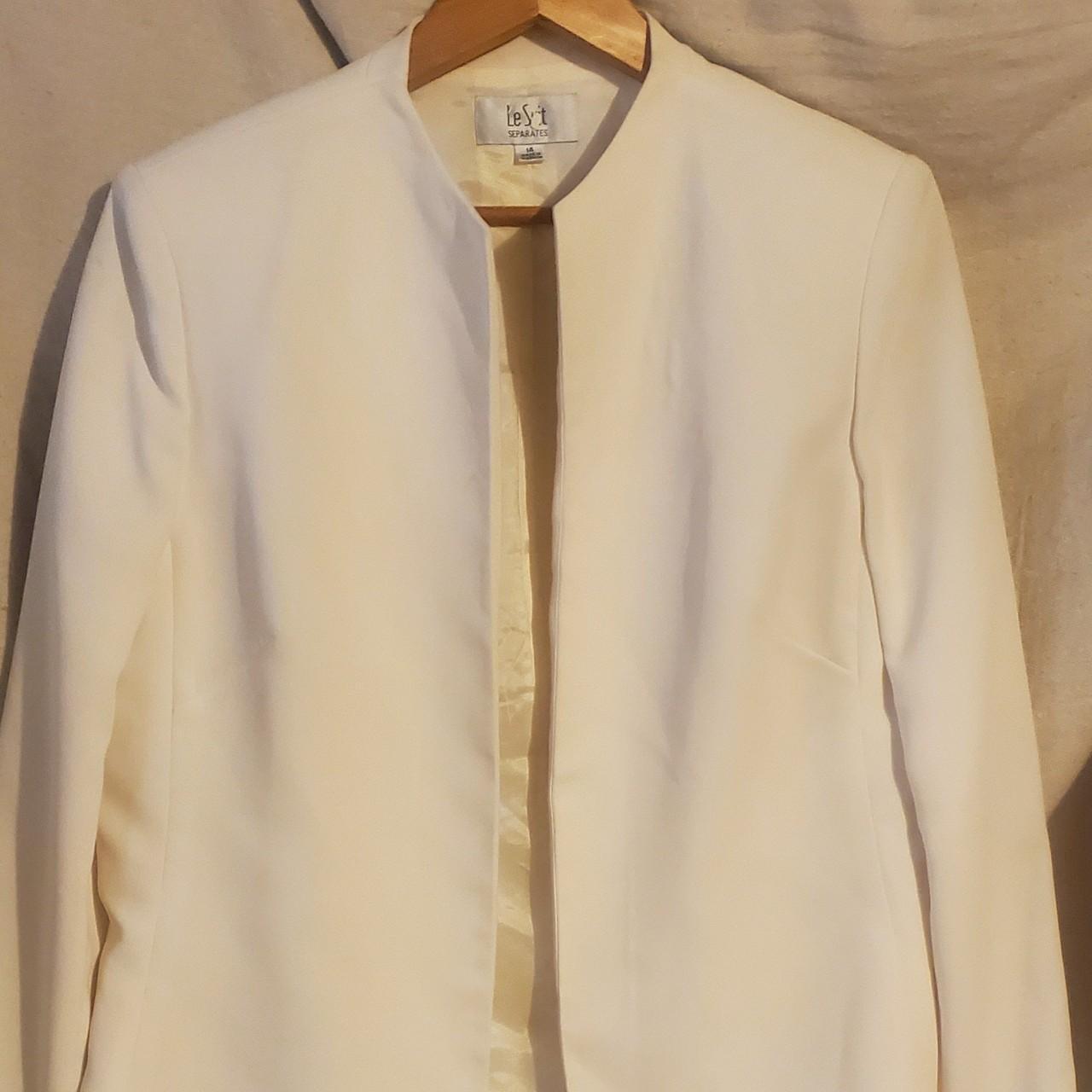 Cream avant garde blazer lesuit