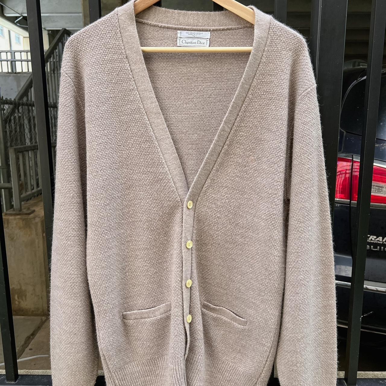 Christian Dior Women's Tan Cardigan | Depop