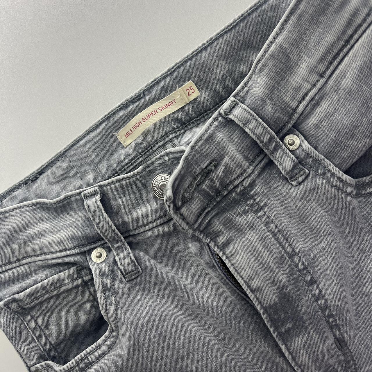 Levi’s jeans in grey - size 25 - super stretchy... - Depop