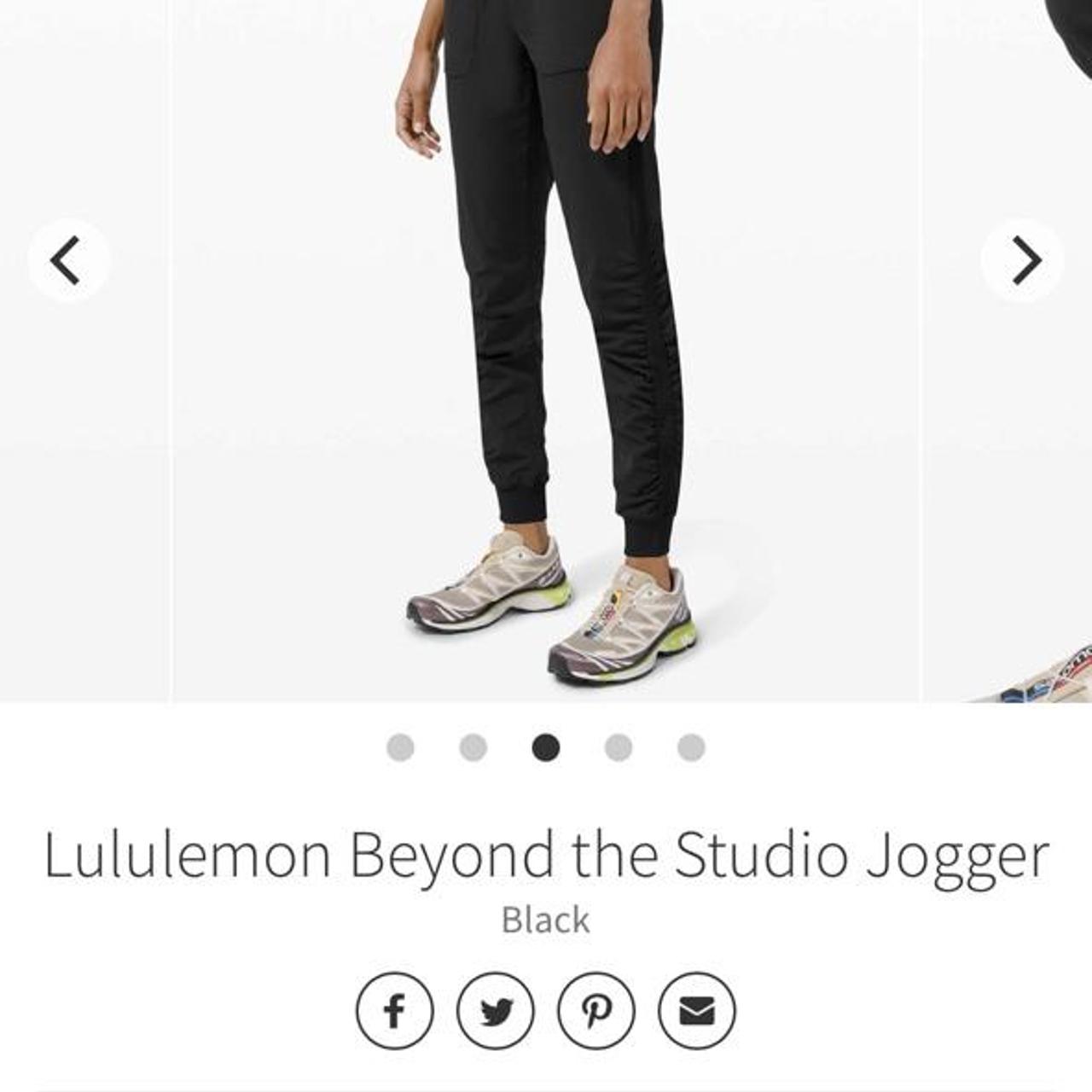 Lululemon Beyond the Studio Jogger Black Size: 0 In - Depop