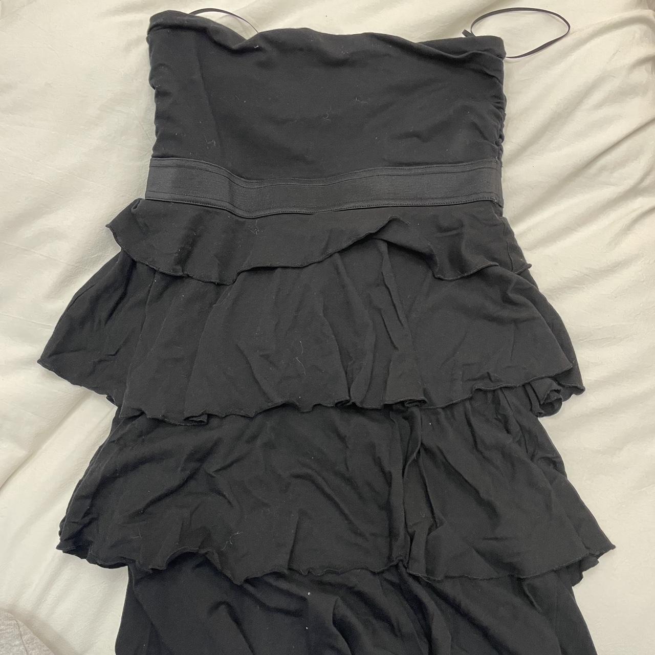 express strapless black dress size small - Depop