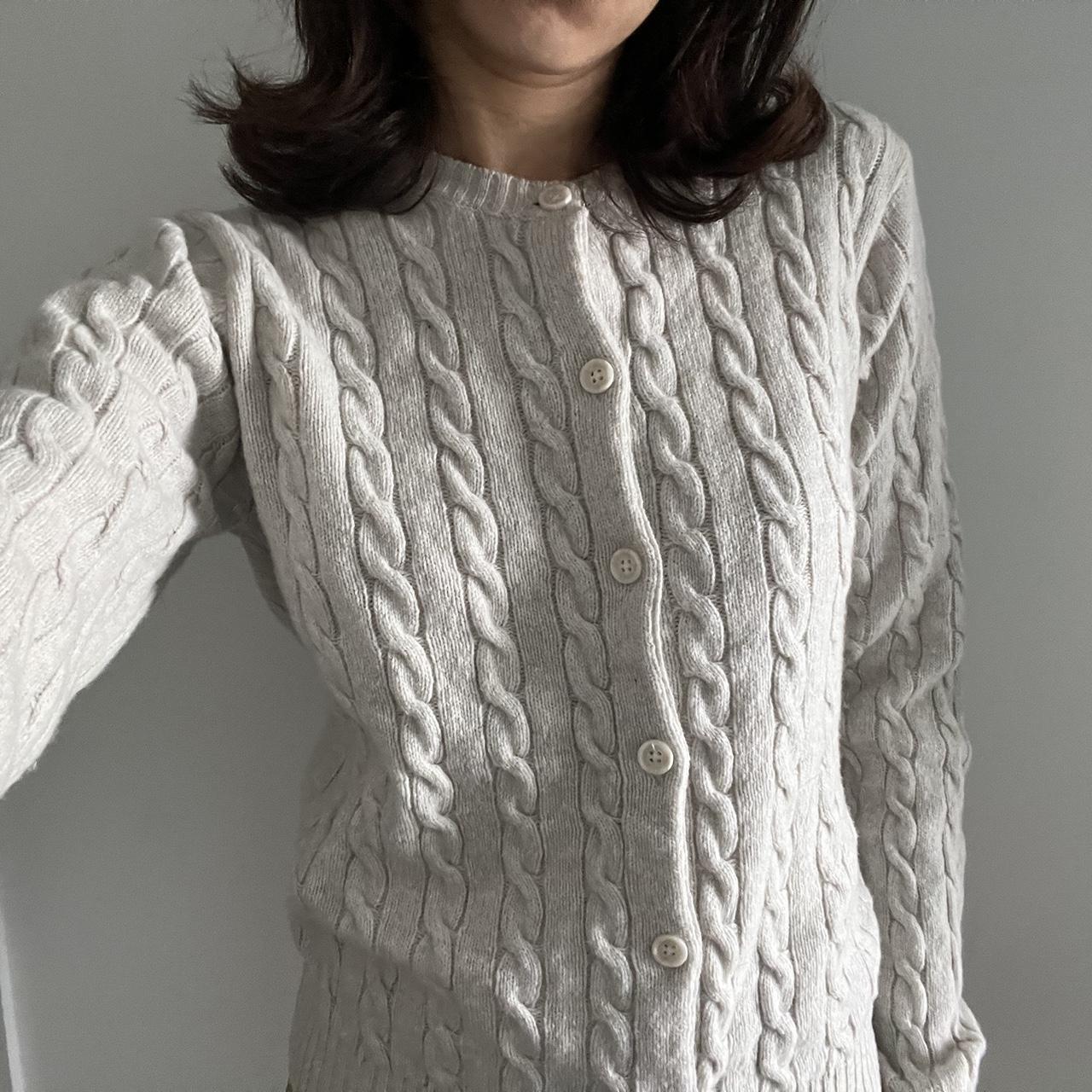 Olsen Wool Cable Knit Cardigan