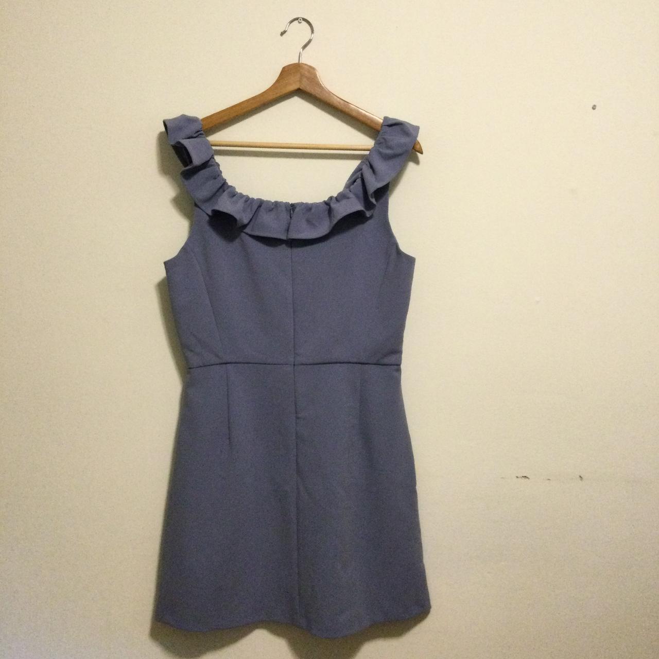 Dusty Blue Mini dress from French Connection. -Size... - Depop