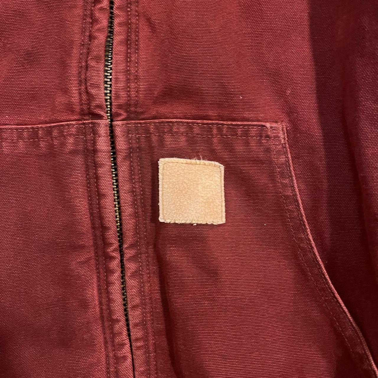 Vintage Red Carhartt Jacket Beautiful Rare Color... - Depop