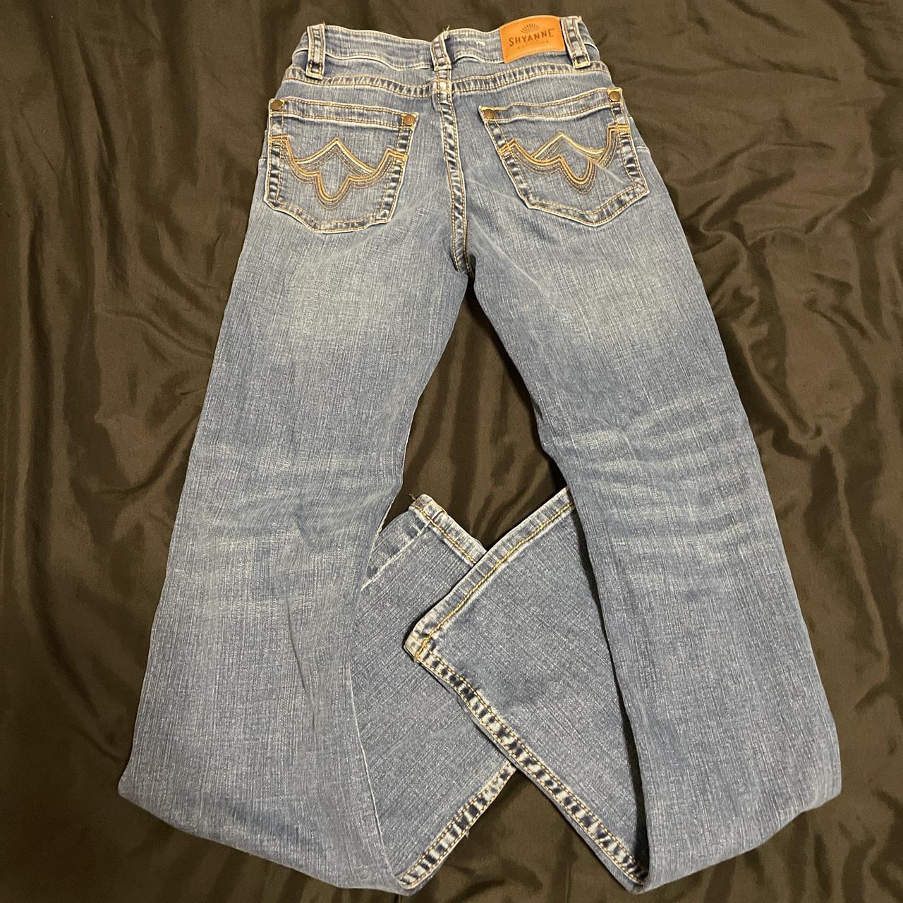 Flare jeans look darker blue in person #flare - Depop