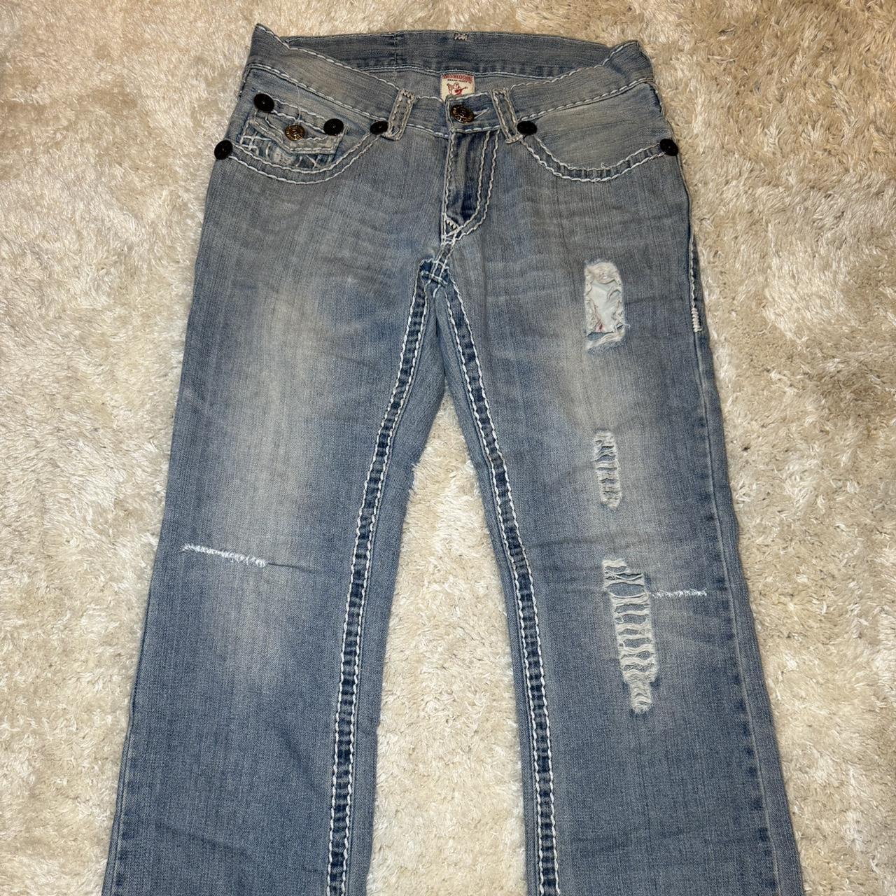 vintage true religion bootcut jeans size 32 (they... - Depop