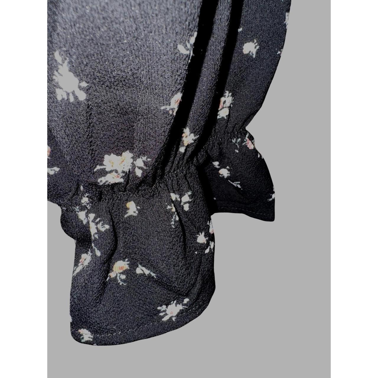 Preloved Women's Blouse - Black - XL – Black Flor… - image 3