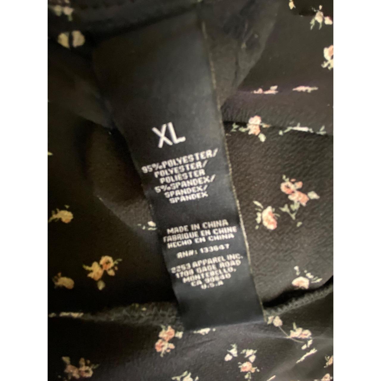 Preloved Women's Blouse - Black - XL – Black Flor… - image 5