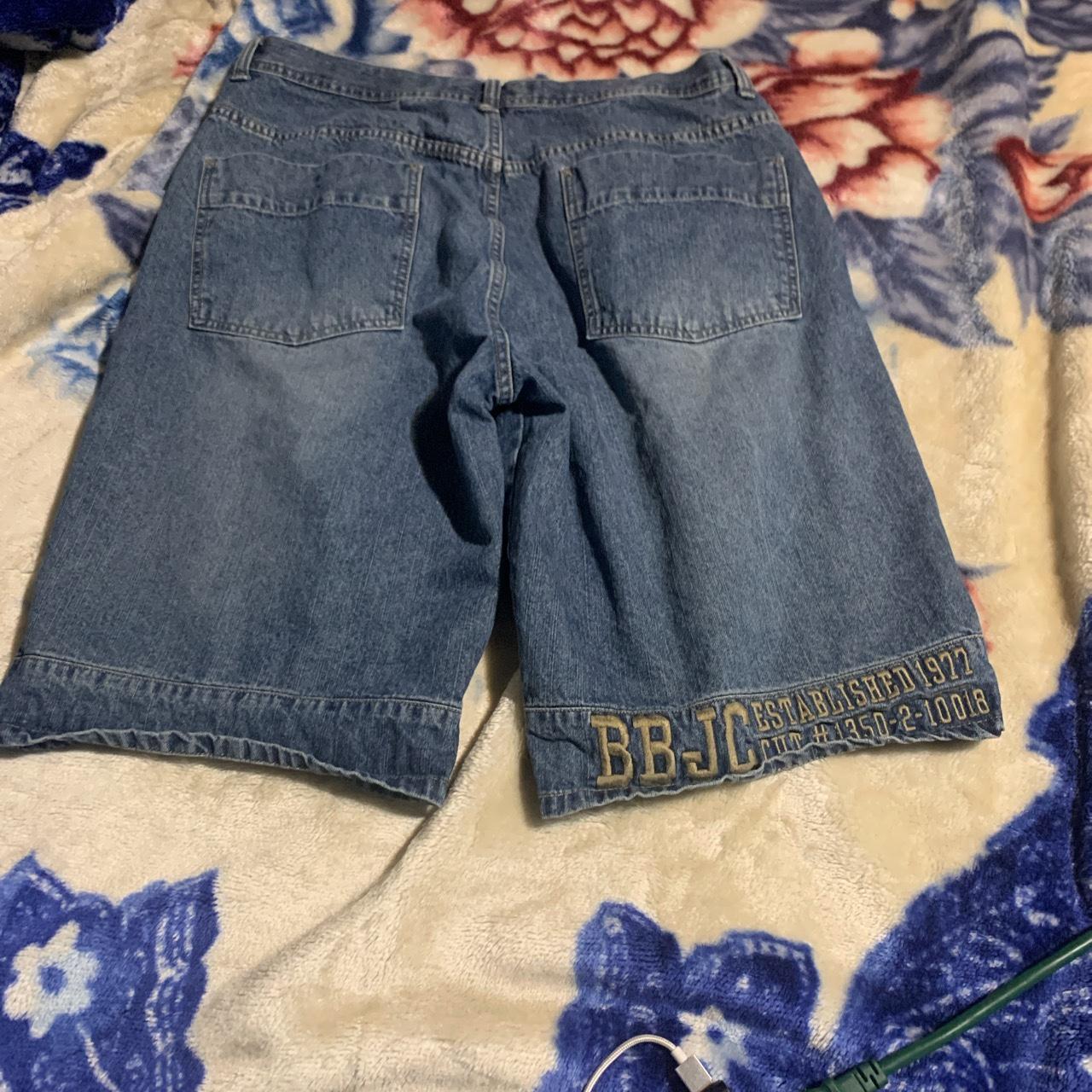 Bugle boy jorts with embroidered thing on back... - Depop