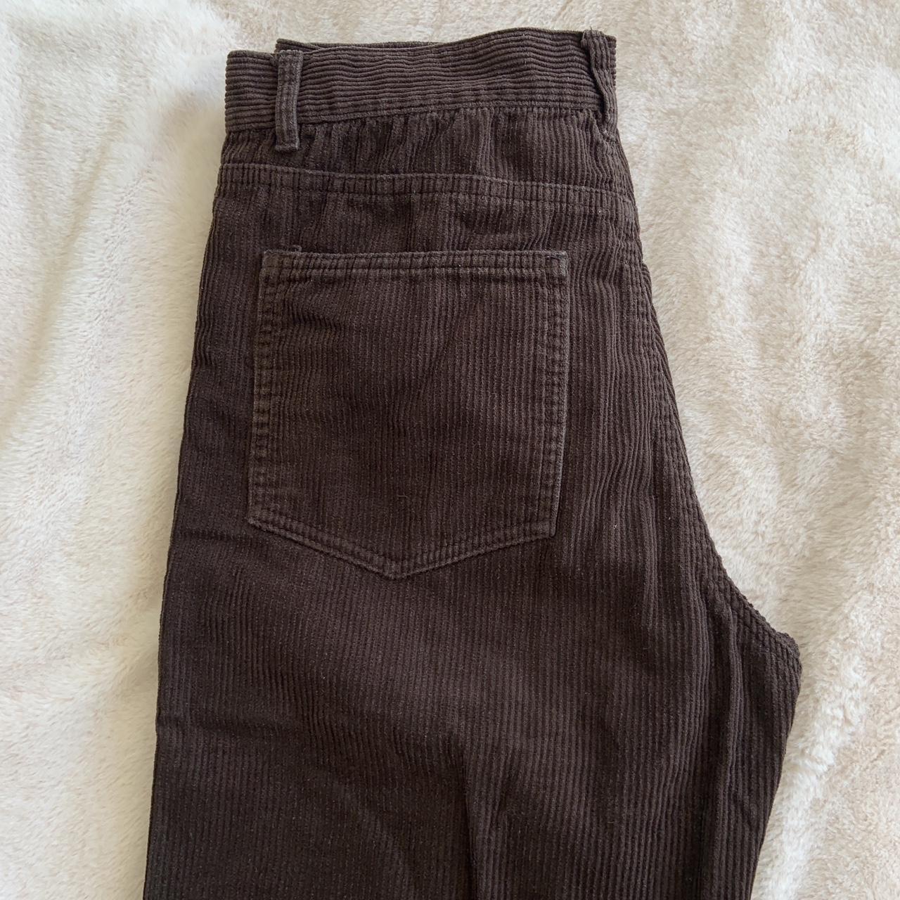 Pull & Bear Corduroy brown trousers - mid-high... - Depop