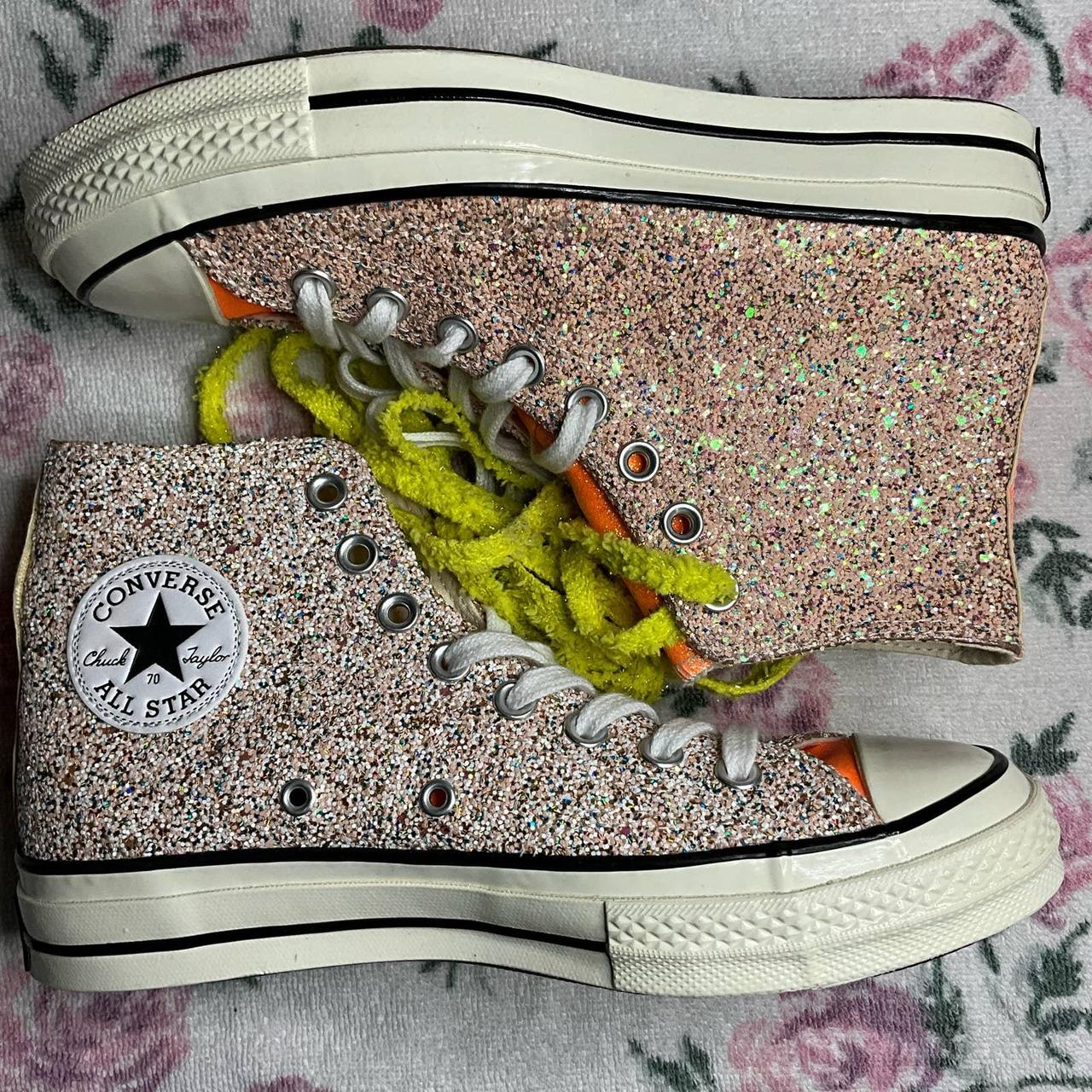 Pink converse edition glitter chuck cheap 70 high sneakers