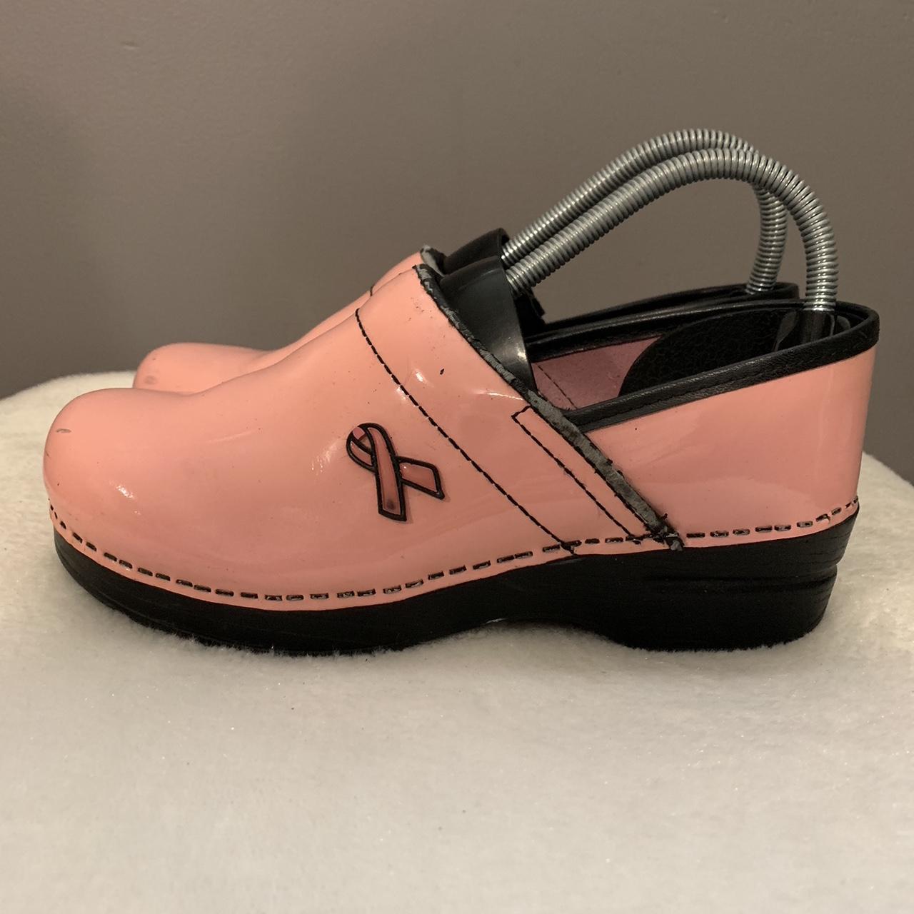 Pink clogs sales dansko